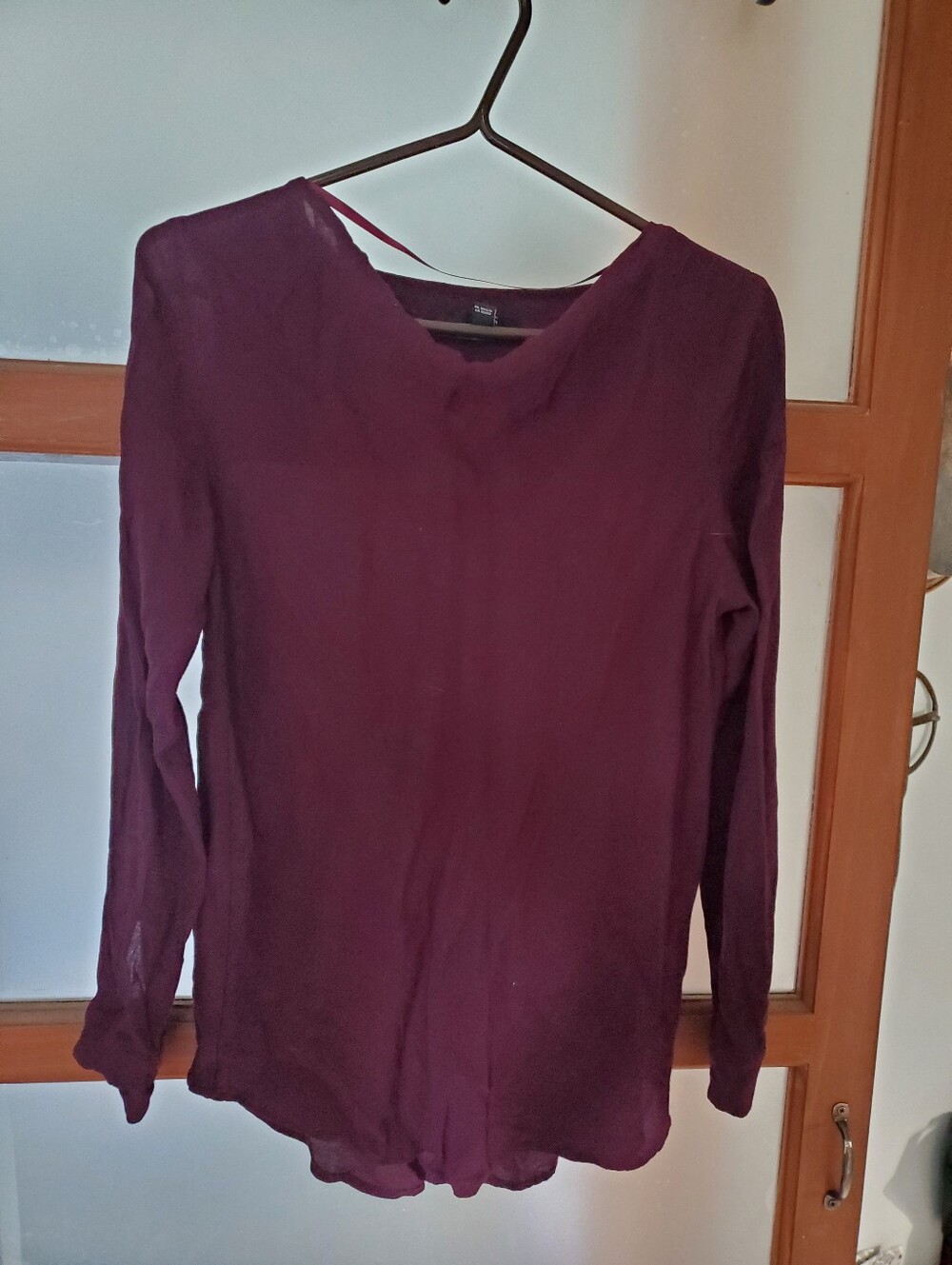 Jacob Chic Women's Long Sleeve Boat-Neck Top - Plum, XS